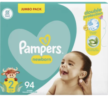 Pampers New Baby-Dry Size 2 3-8kg Diapers 94 Pack