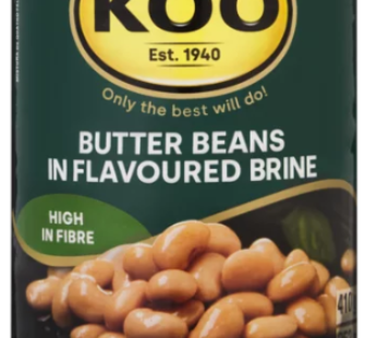 KOO Butter Beans In Brine Can 410g