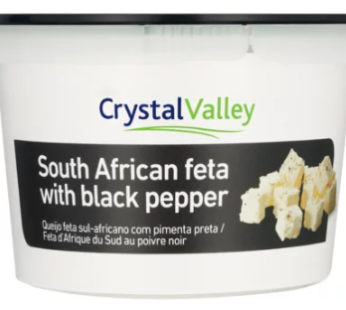Crystal Valley South African Feta With Black Pepper 200g