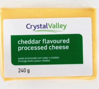 Crystal Valley Cheddar Flavoured Processed Cheese 240g
